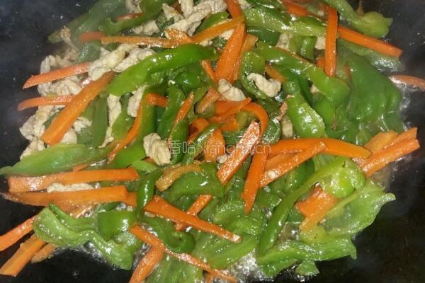青椒炒肉丝的做法图解6