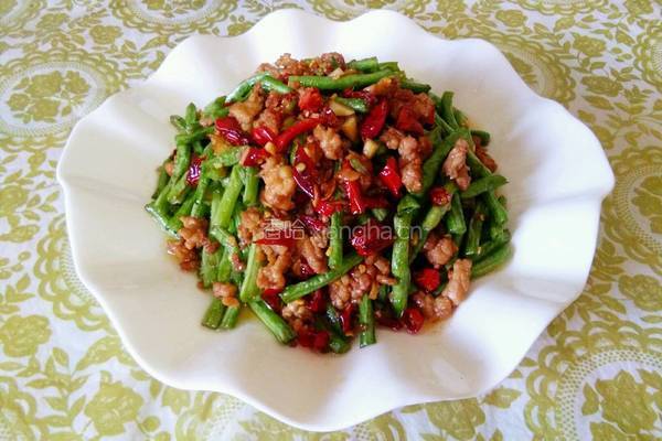 干煸肉沬豆角的做法图解8
