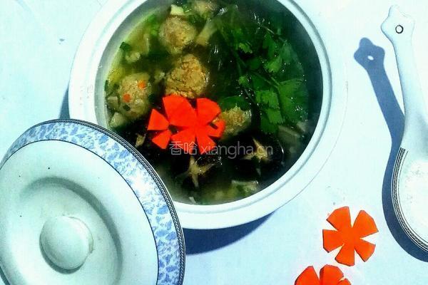 香菇肉丸粉丝汤的做法图解9