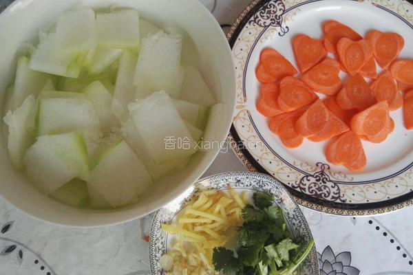 虾仁蒸冬瓜的做法图解2