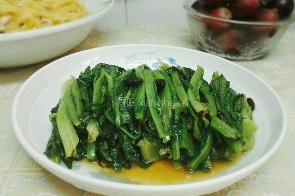 蒜味豆豉炒油麦菜的做法图解6