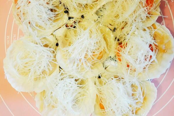 蒜蓉粉丝蒸元贝的做法图解5