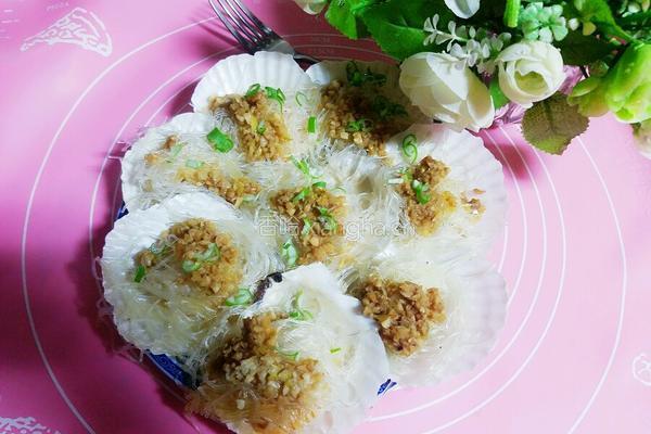 蒜蓉粉丝蒸元贝的做法图解9