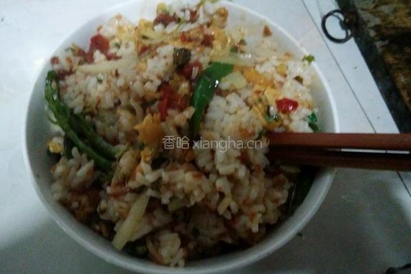 白菜蛋炒饭的做法图解9