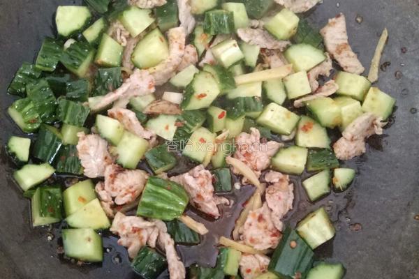 肉片炒三丁的做法图解6