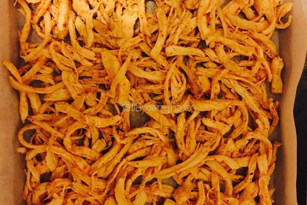 完美减肥健身小零食-烤鸡胸丝儿的做法图解5