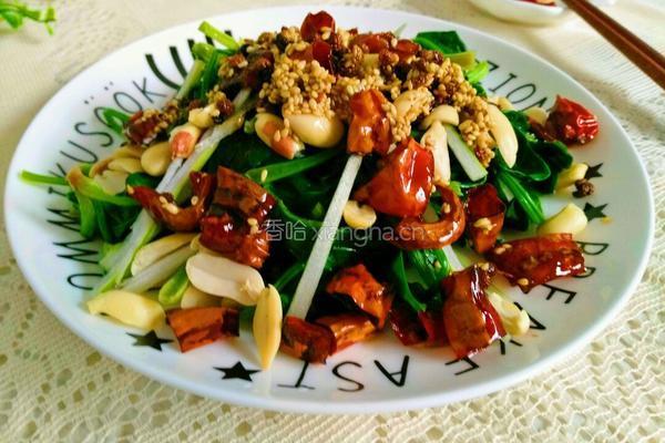 干锅辣椒拌菠菜