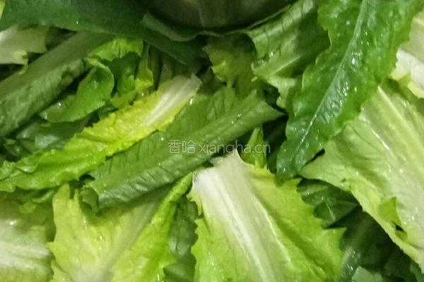 蒜蓉炒香麦菜的做法图解1