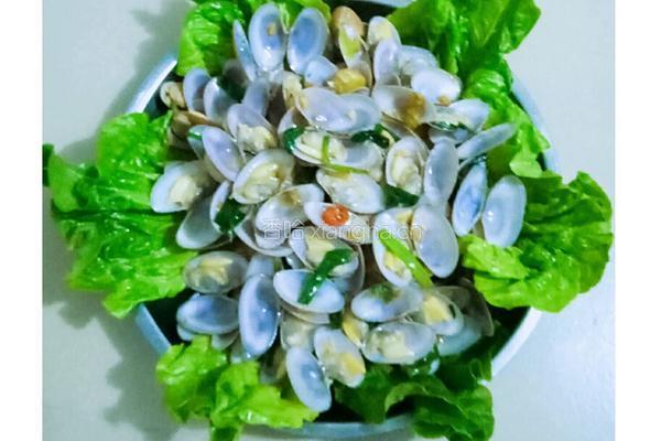 香葱炒花甲的做法图解7
