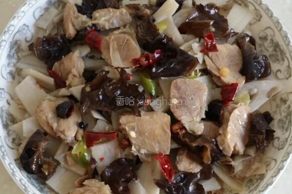 莲菜炒肉的做法图解7
