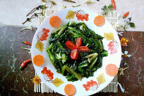 爆炒油麦菜的做法图解7