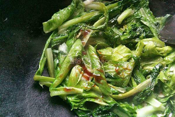 爆炒油麦菜的做法图解6