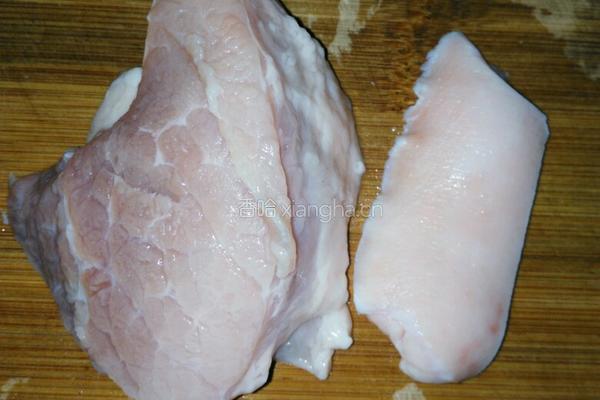 花菜青椒肉片的做法图解1