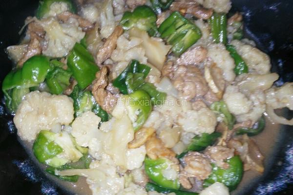 花菜青椒肉片的做法图解8