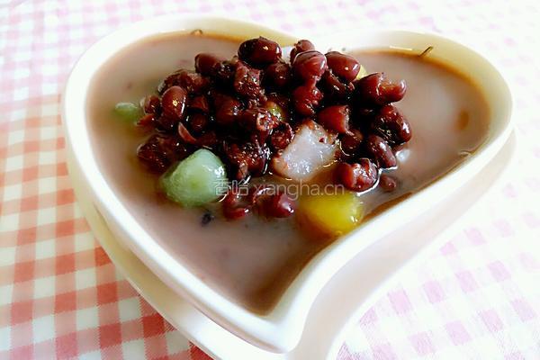 红豆沙芋圆甜品#年夜饭甜品的做法图解6