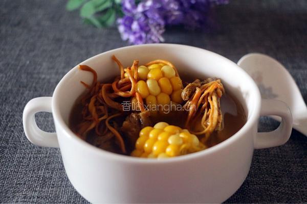 虫草花玉米龙骨汤的做法图解6