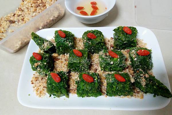 果仁菠菜糕的做法图解10