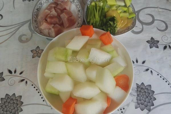 冬瓜烧肉的做法图解2