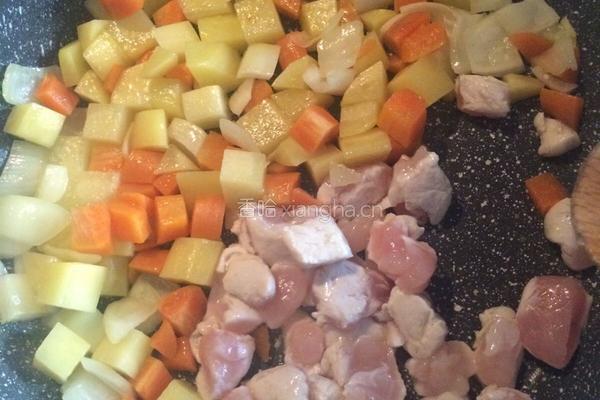 咖喱土豆鸡肉盖饭的做法图解3