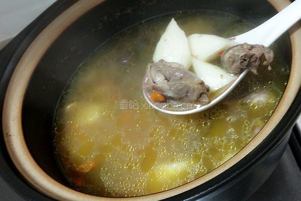 乳鸽山药汤的做法图解8