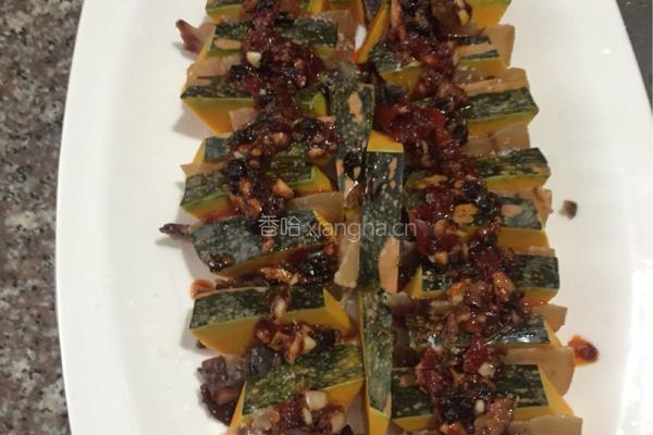 腊肉蒸南瓜的做法图解4