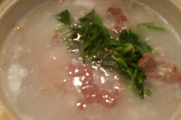 菠菜猪肝粥的做法图解7