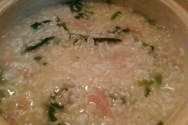 菠菜猪肝粥的做法图解8