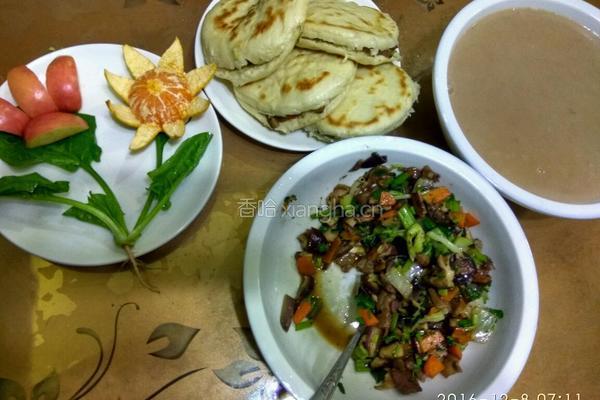 烧饼夹菜的做法图解8