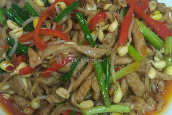 黄豆芽炒肉丝的做法图解3