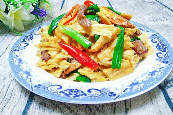 腐竹炒肉片的做法图解10