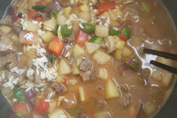 羊肉杂蔬米饭的做法图解3