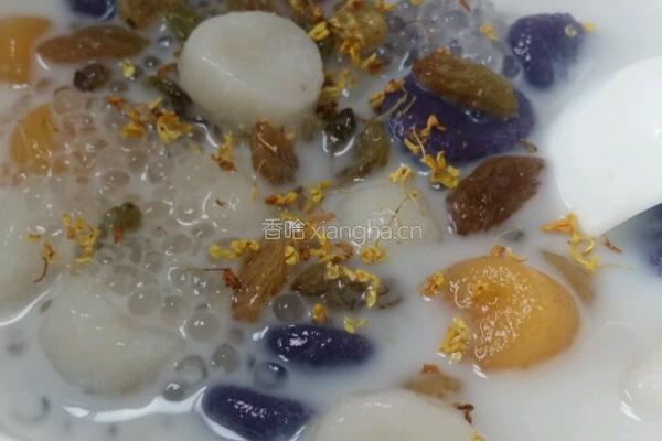桂花杏仁三色芋圆的做法图解8