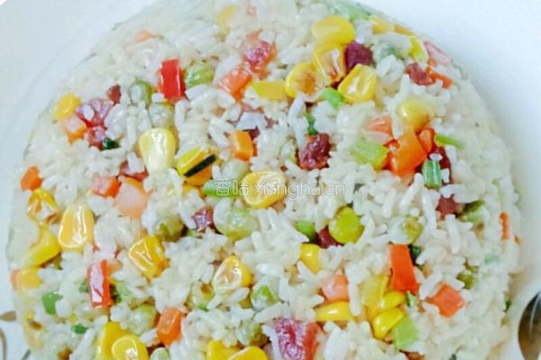 色彩炒饭的做法图解7