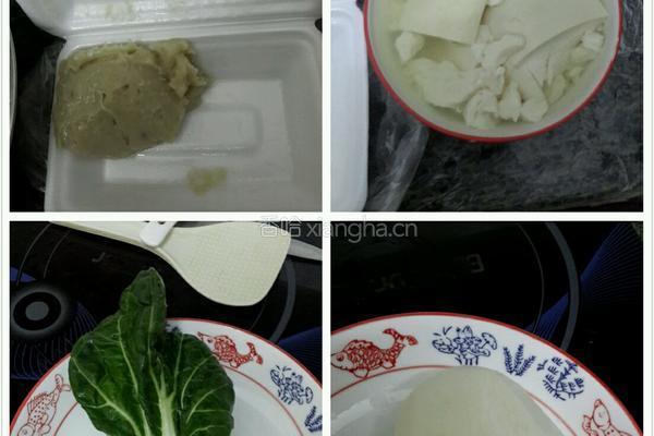 马鲛鱼丸白萝卜豆腐白菜汤的做法图解1