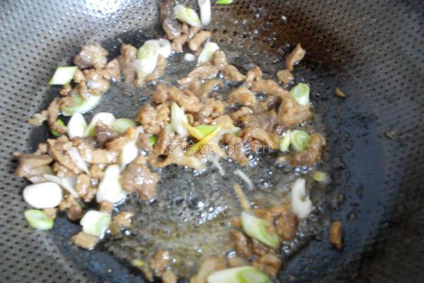 肉炒香菇油菜的做法图解6
