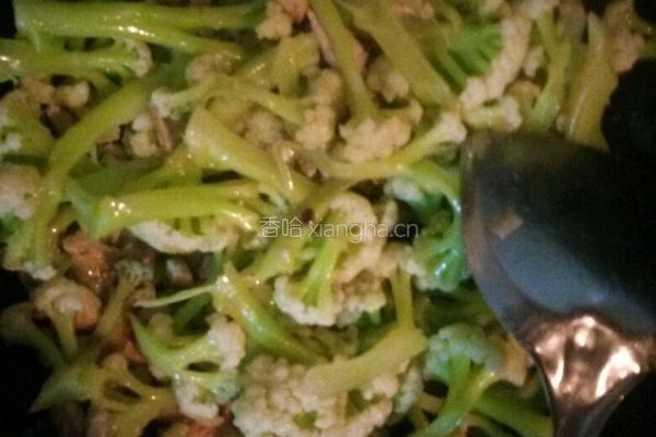 菜花炒肉的做法图解6