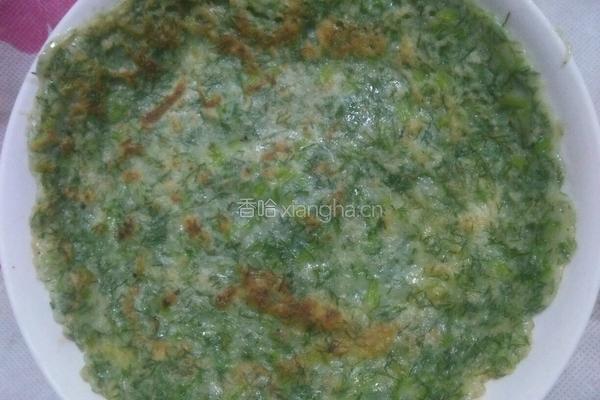 茴香苗煎饼