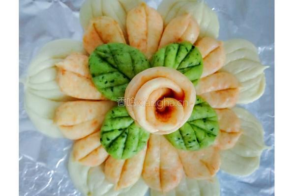 三色花式馒头的做法图解7