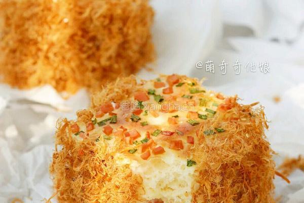 葱香火腿肉松面包的做法图解1