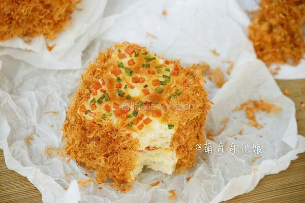 葱香火腿肉松面包的做法图解18