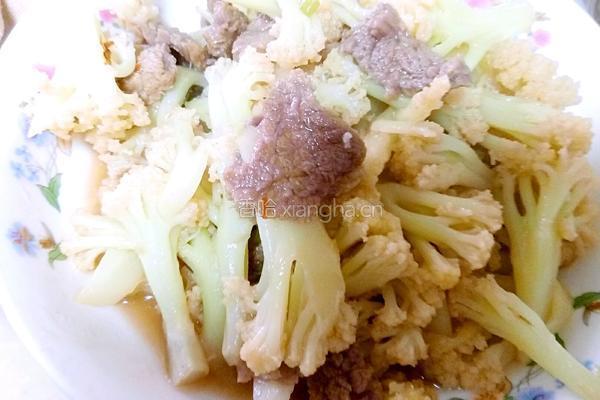 肉片爆炒有机菜花