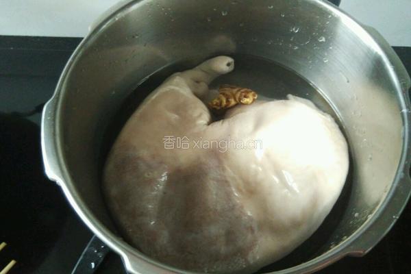 高压锅炖猪肚的做法图解7
