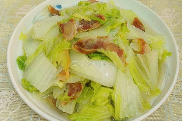 港式腊肠炒大白菜的做法图解5