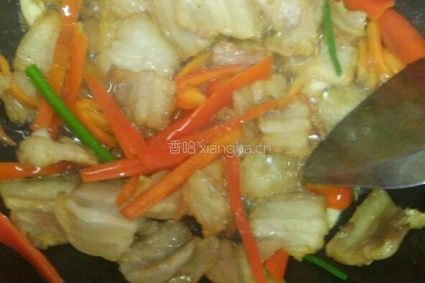 韭菜苔炒三层肉的做法图解4
