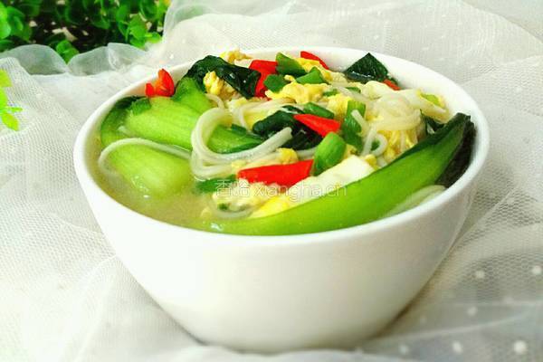 青菜鸡蛋面的做法图解11