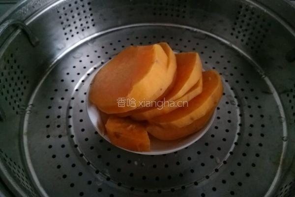 椰香番薯糯米球的做法图解2