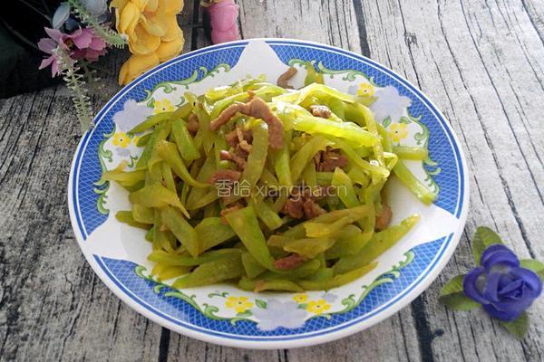 肉炒莴苣丝的做法图解7