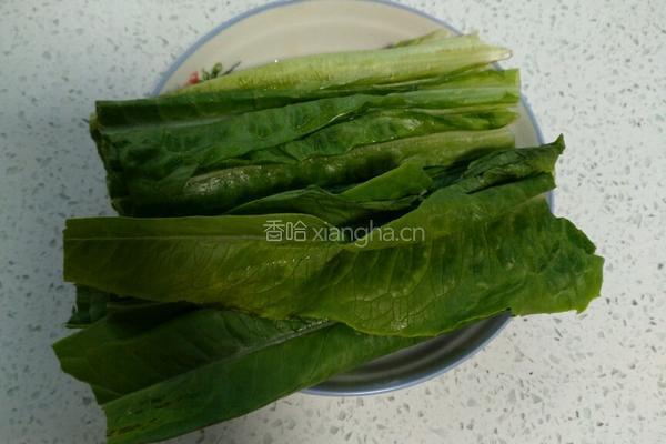 蚝油油麦菜的做法图解1