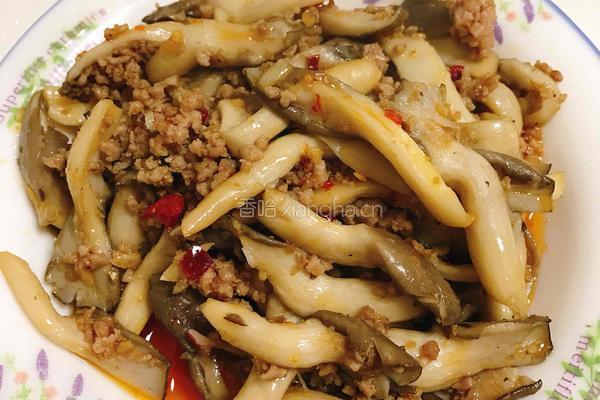 肉末炒平菇的做法图解5