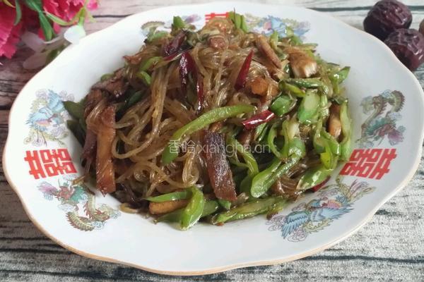 豆角肉丝炒粉条的做法图解8